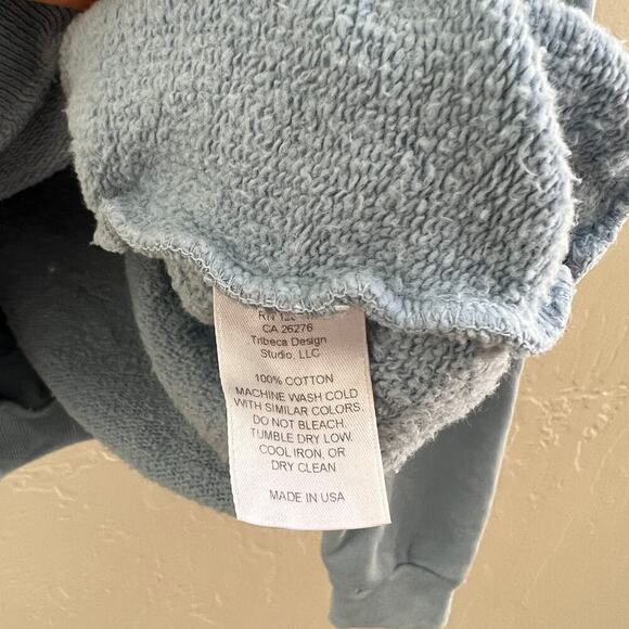 Nili Lotan $325 Printed Classic Crewneck Sweatshirt in Light Blue - Picture 8 of 9